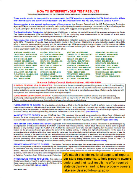 Sample Radon Test Report p.5